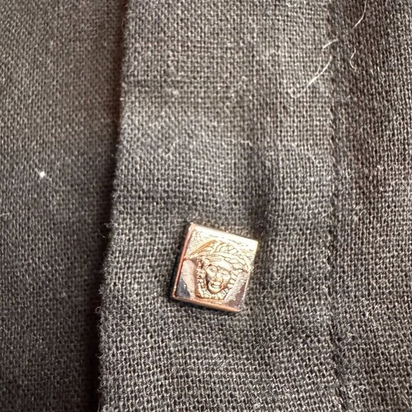 Versace Jeans Couture Western Dress‎ Shirt Mens XL Black Snap Button Up - Picture 3 of 8